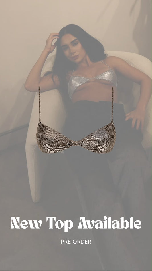 METALLIC BRA